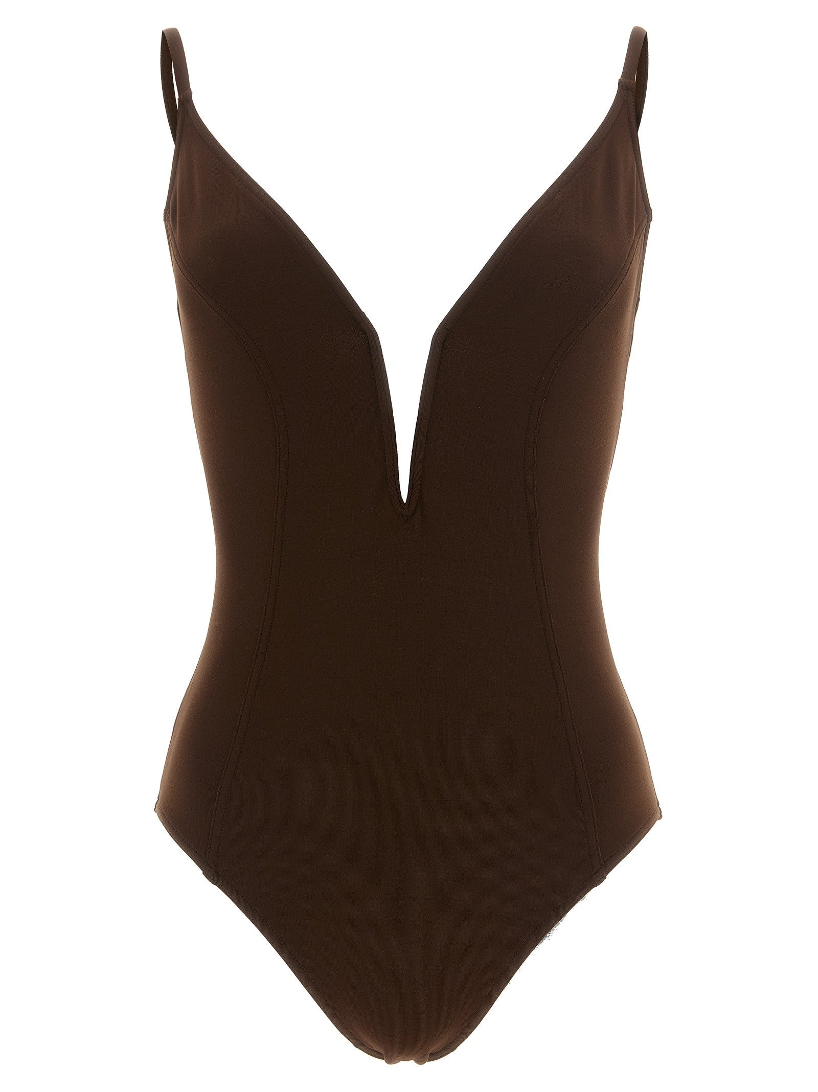 ERES Galbe One Piece Swimsuit Brown
