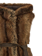 Pinko Galearis Faux Fur Vest Brown, view 3