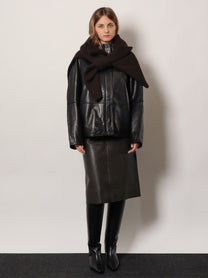 Soeur Women's Gamma Leather Jacket Black