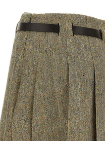 Ferragamo Gancini Belt Skirt Gold