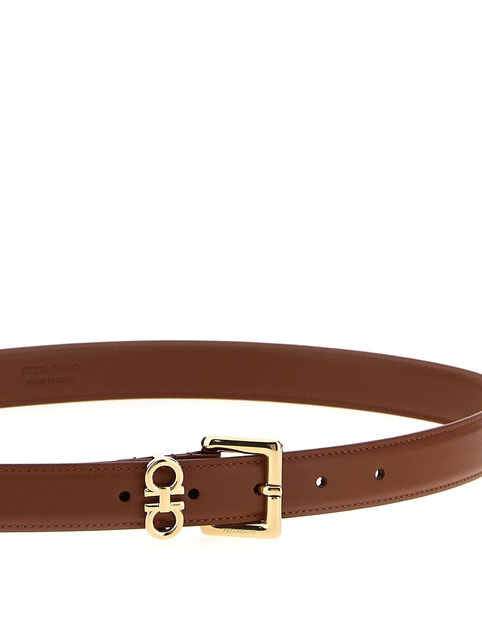 Ferragamo Gancini Belt Brown