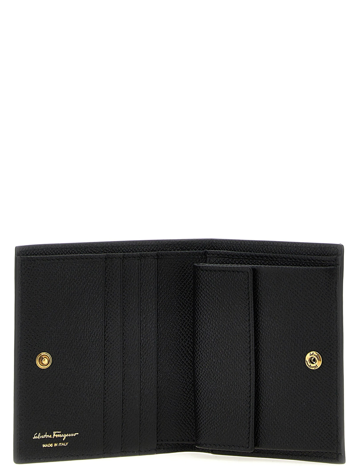 Ferragamo Gancini Compact Wallet Black
