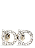 Ferragamo Gancini Cristalli Piccoli Earrings Silver