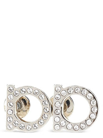 Ferragamo Gancini Cristalli Piccoli Earrings Silver