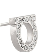 Ferragamo Gancini Cristalli Piccoli Earrings Silver
