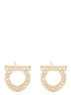 Ferragamo Gancini Crystals Earrings Gold