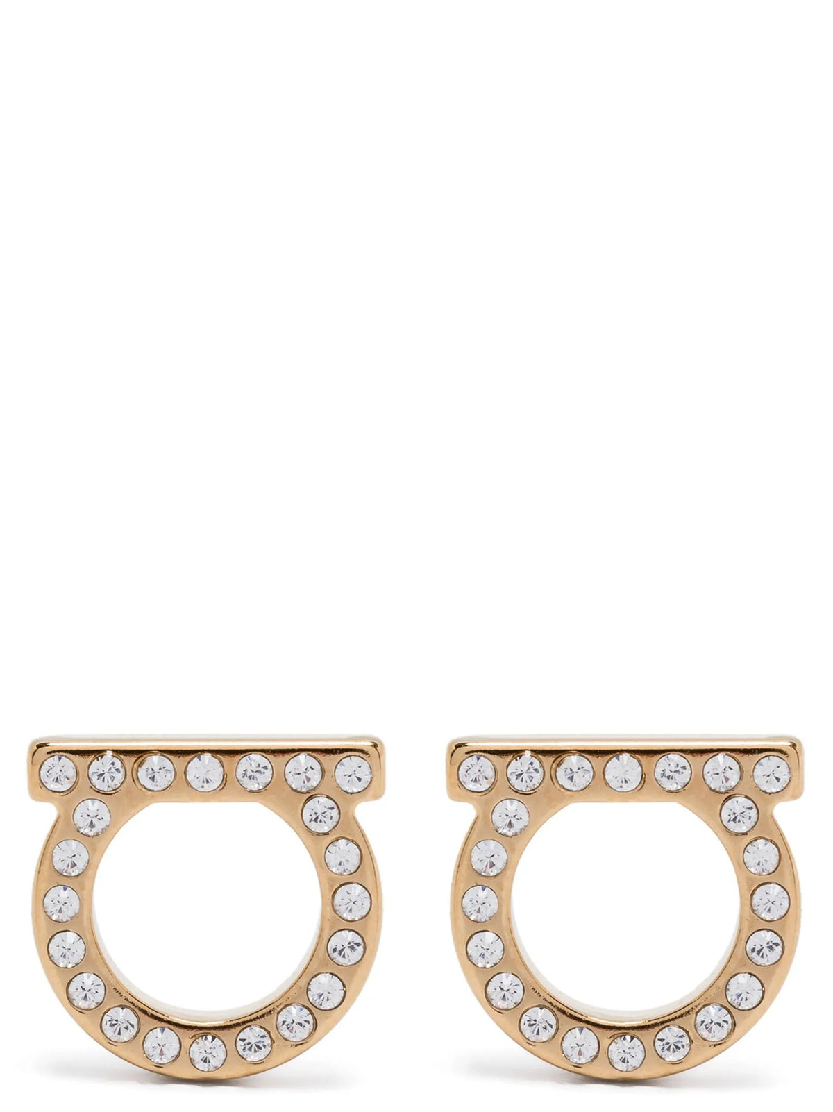 Ferragamo Gancini Crystals ( ) Earrings Gold