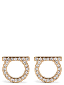 Ferragamo Gancini Crystals ( ) Earrings Gold
