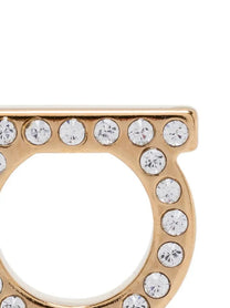 Ferragamo Gancini Crystals ( ) Earrings Gold