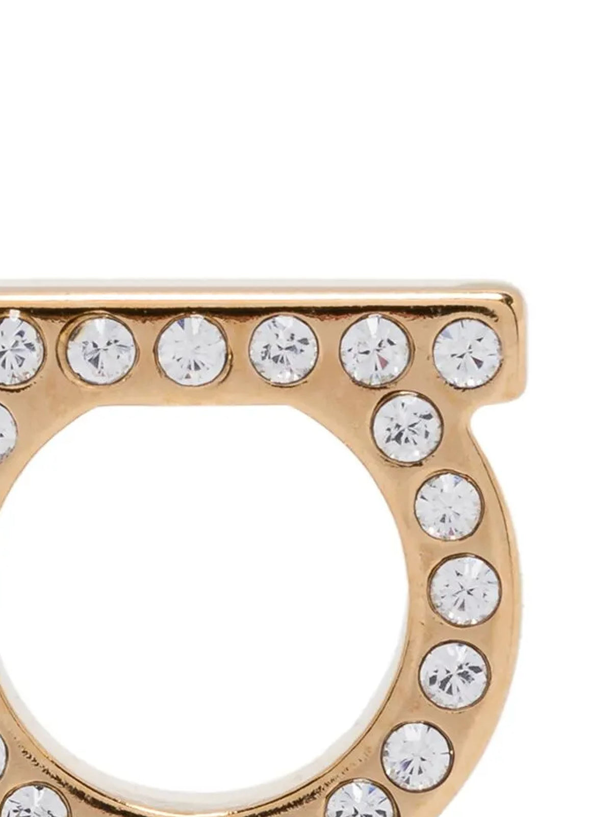 Ferragamo Gancini Crystals ( ) Earrings Gold