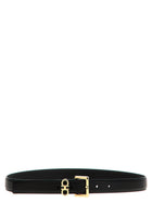 Ferragamo Gancini Double Belt Black