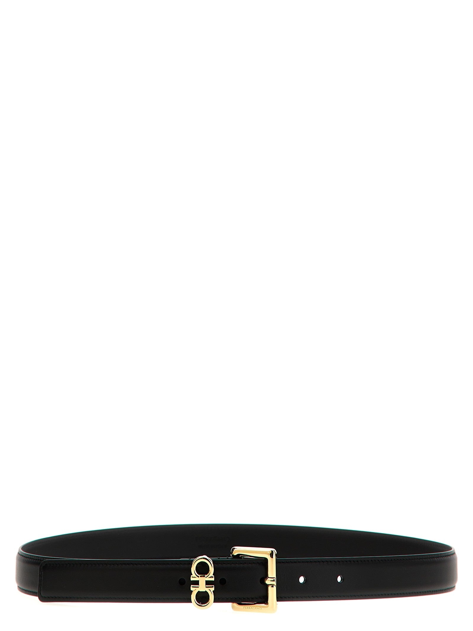 Ferragamo Gancini Double Belt Black