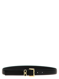 Ferragamo Gancini Double Belt Black