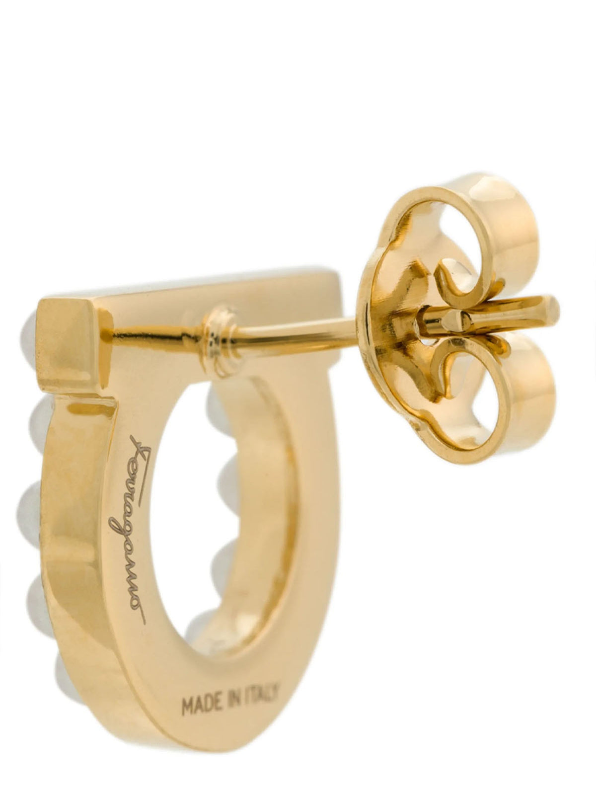 Ferragamo Gancini Earrings Gold