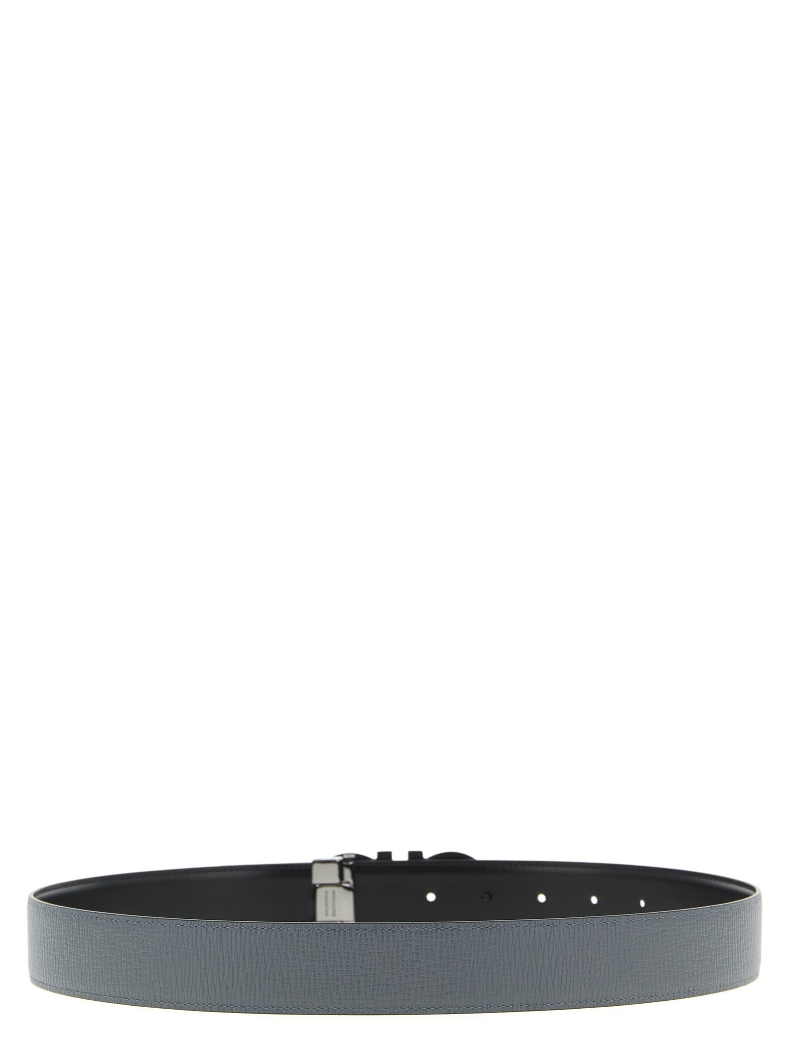 Ferragamo Gancini Reversible Belt Grey