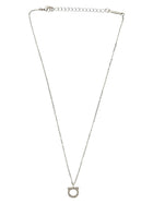 Ferragamo Gancini Strass Necklace Silver
