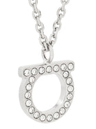 Ferragamo Gancini Strass Necklace Silver