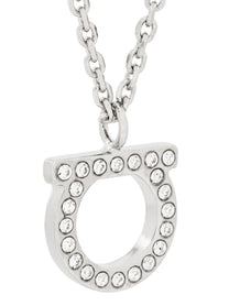 Ferragamo Gancini Strass Necklace Silver