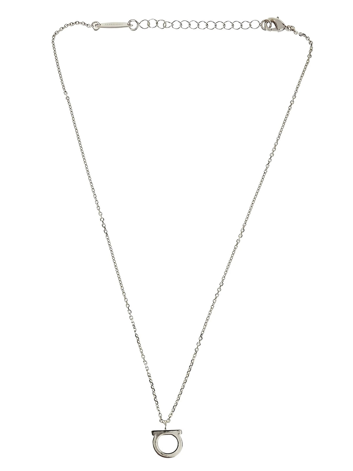 Ferragamo Gancini Strass Necklace Silver