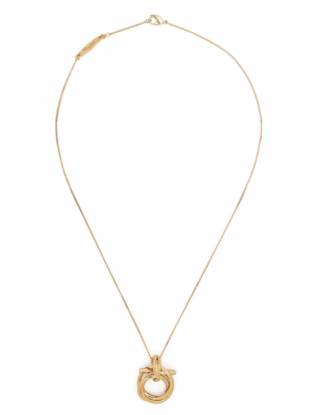 Ferragamo Gancini Torchon Necklace Gold