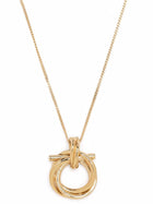 Ferragamo Gancini Torchon Necklace Gold