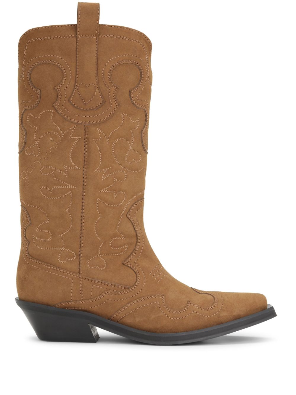 Ganni - GANNI Boots Leather Brown - Boots