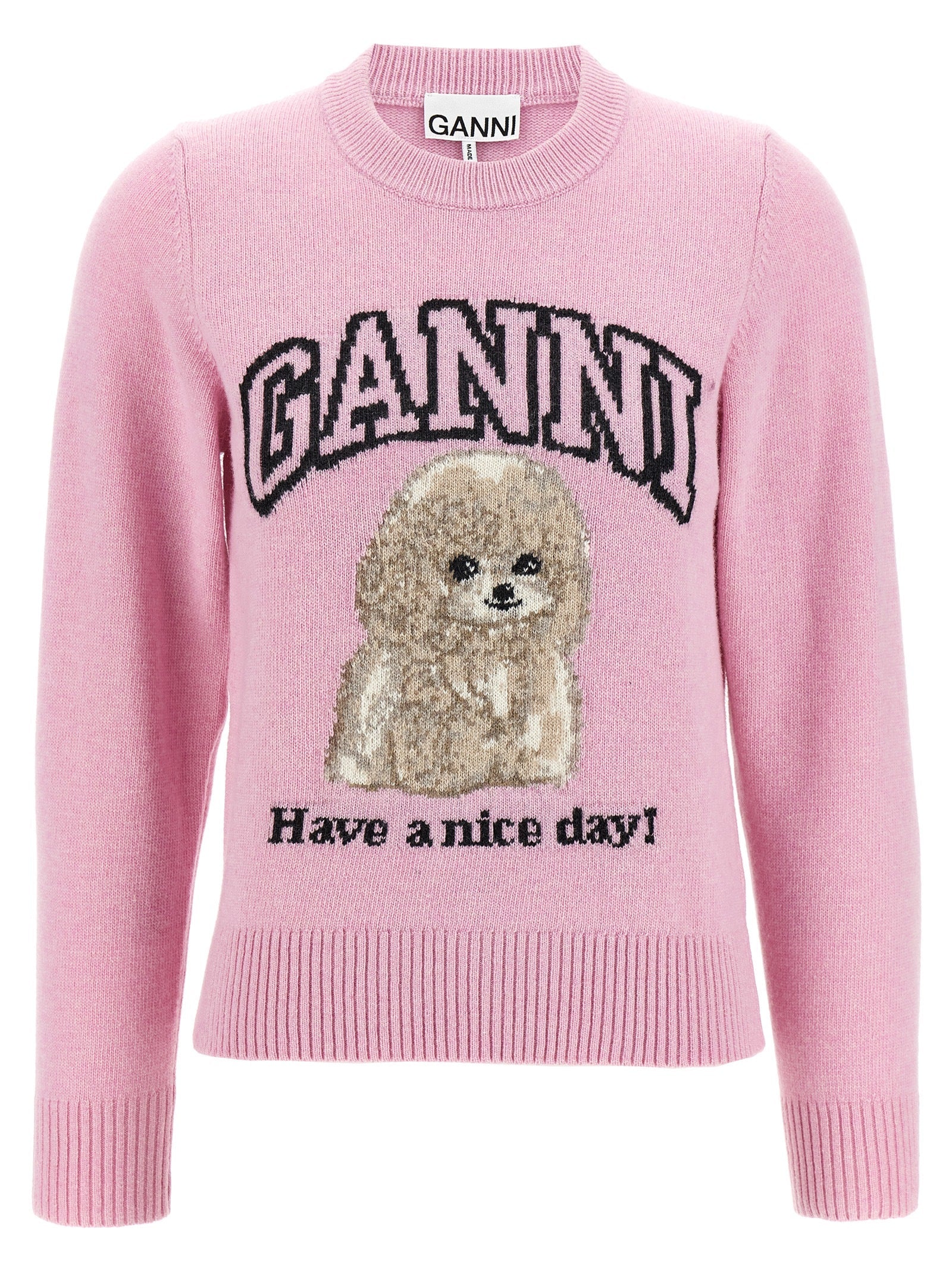 GANNI - GANNI - ’Pink Poodle’ sweater - Women’s Knitwear