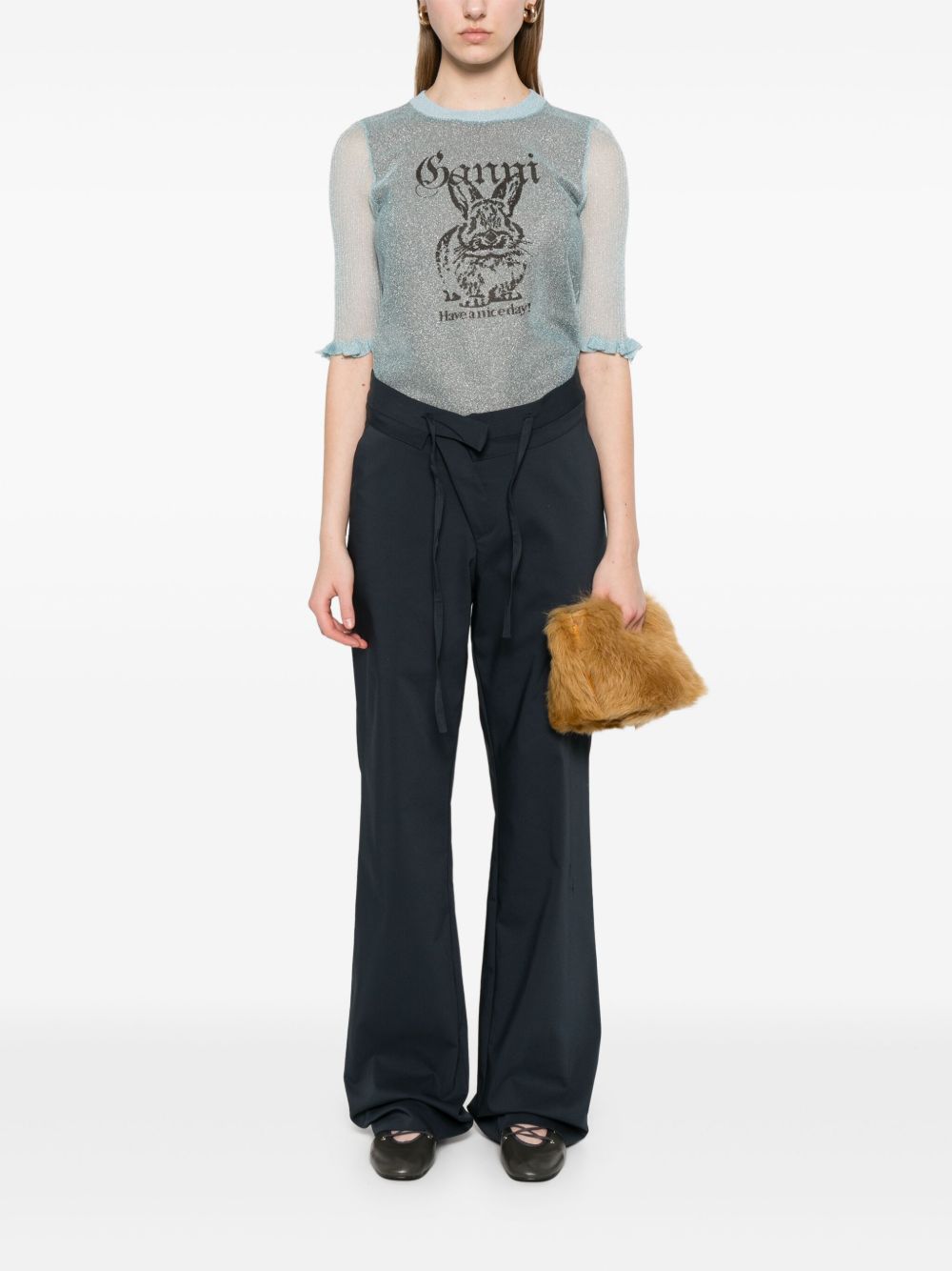 Ganni - GANNI Sweaters Clear Blue - Topwear
