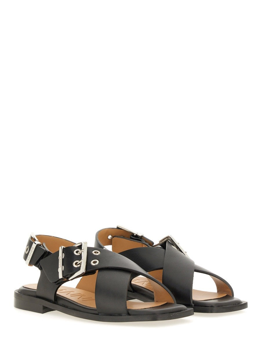 GANNI - Ganni Studded Sandal - Woman-&gt;FOOTWEAR-&gt;SANDALS