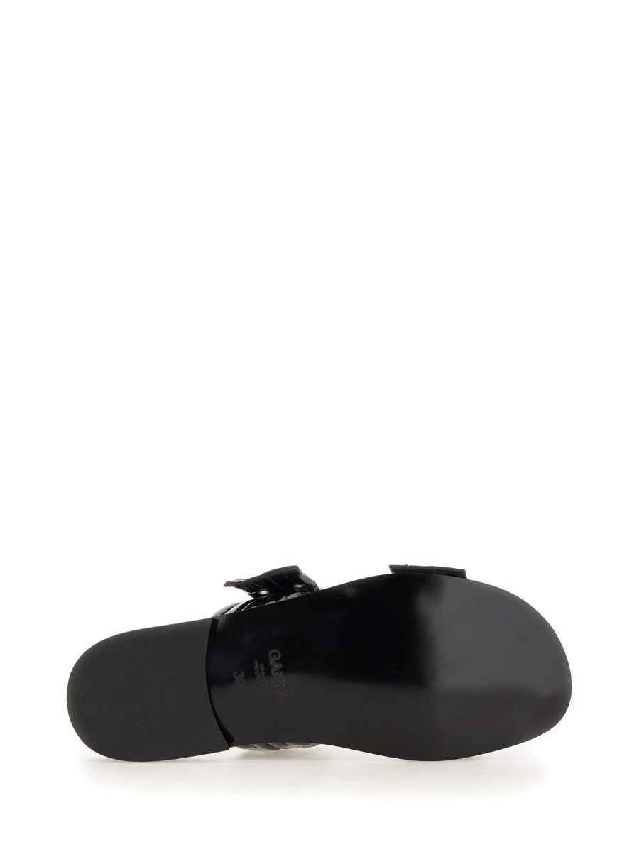 GANNI - Ganni Sandal With Buckle - Woman-&gt;FOOTWEAR-&gt;SANDALS
