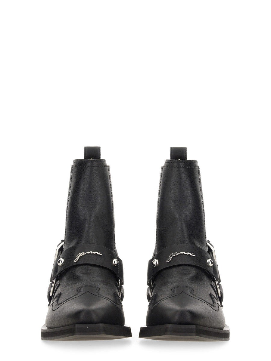 GANNI - Ganni Stivale Chelsea Western Fitted - Woman-&gt;FOOTWEAR-&gt;BOOTS