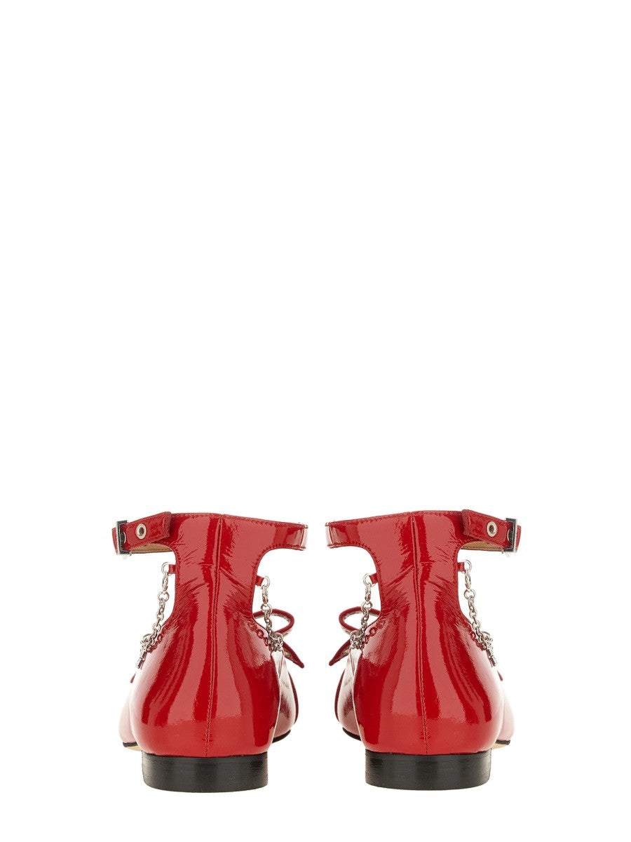 GANNI - Ganni Jewel Ballerina - Woman-&gt;FOOTWEAR-&gt;FLATS