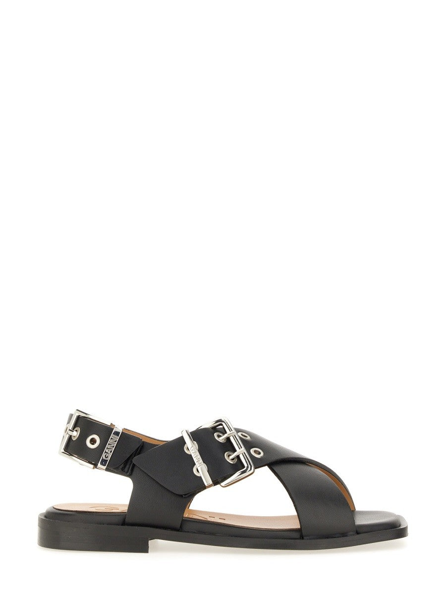 GANNI - Ganni Studded Sandal - Woman-&gt;FOOTWEAR-&gt;SANDALS