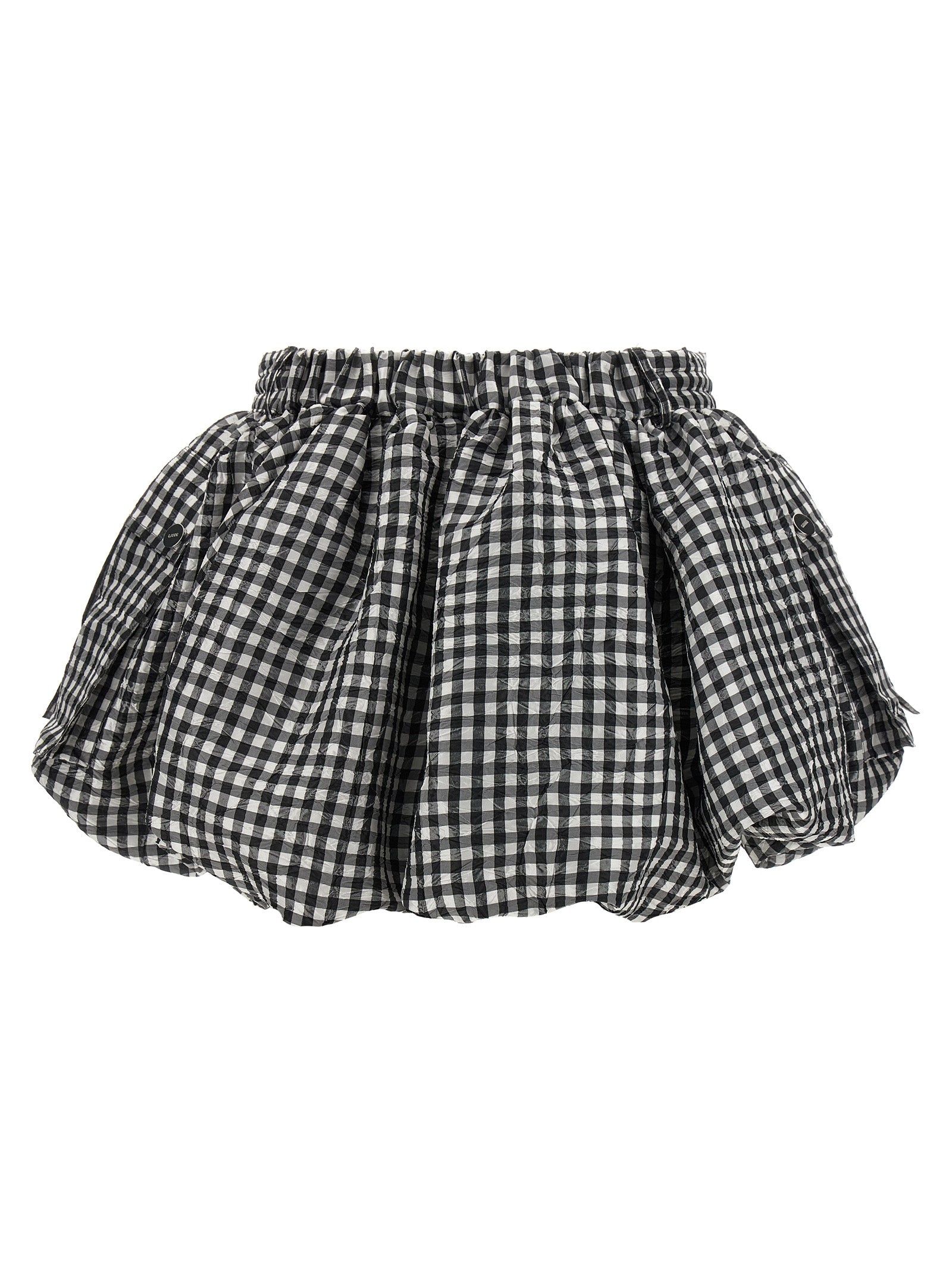 GANNI - GANNI - ’Crinkled Check Mini Bubble’ skirt - Women’s Clothing