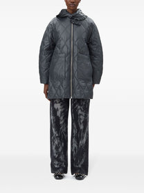 Ganni - Ganni Shiny Quilt Midi Jacket - Women’s Outerwear