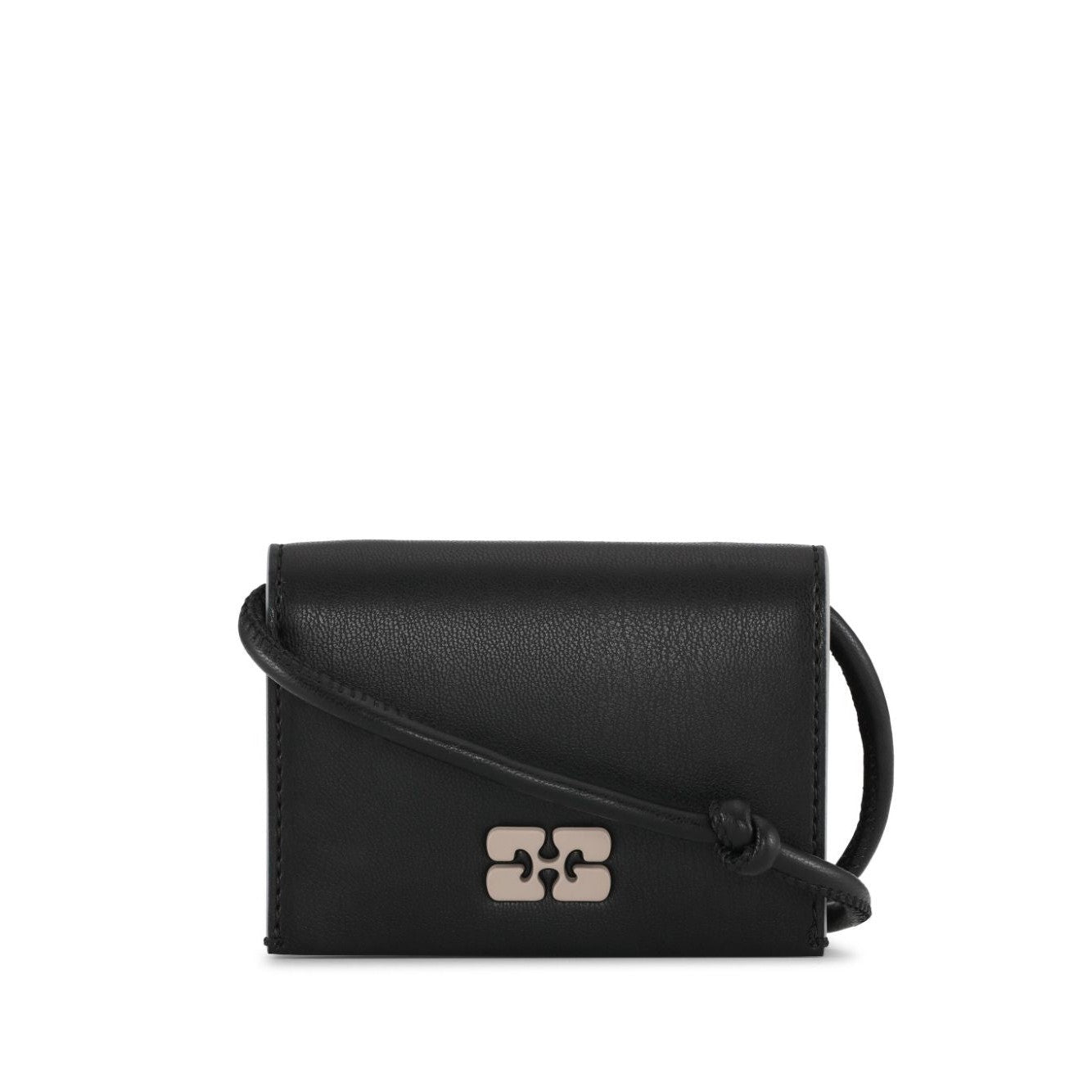 Ganni - Ganni Bou logo-plaque wallet - Clutches