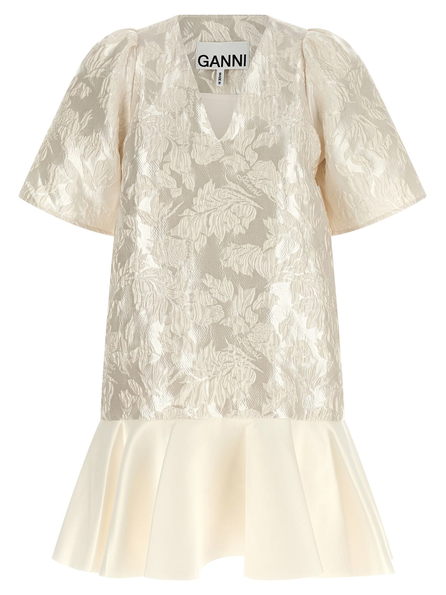 GANNI - GANNI - ’Satin Cloque’ mini dress - Women’s Clothing