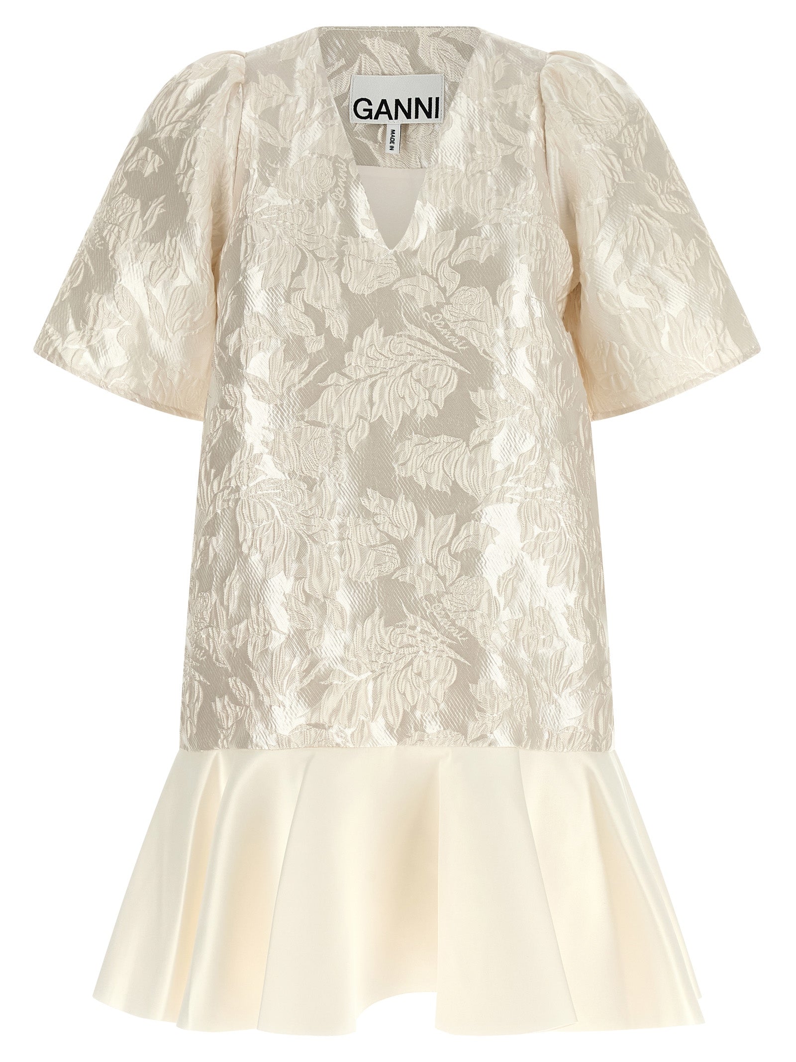 GANNI - GANNI - ’Satin Cloque’ mini dress - Women’s Clothing