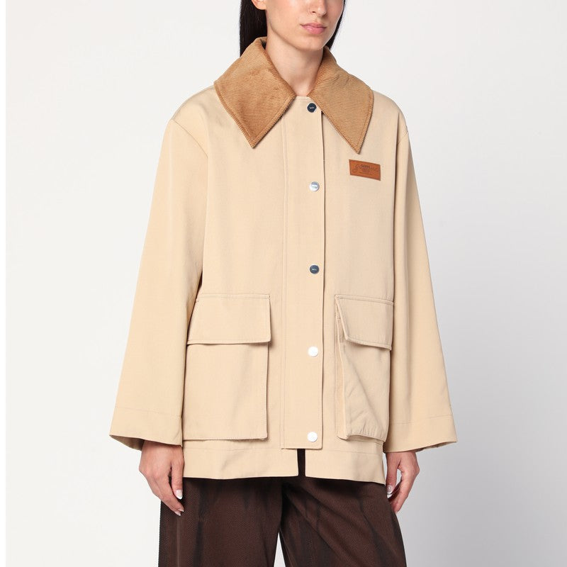 Ganni - GANNI Beige twill jacket - Jackets