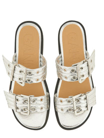 GANNI - Ganni Sandal With Buckle - Woman-&gt;FOOTWEAR-&gt;SANDALS