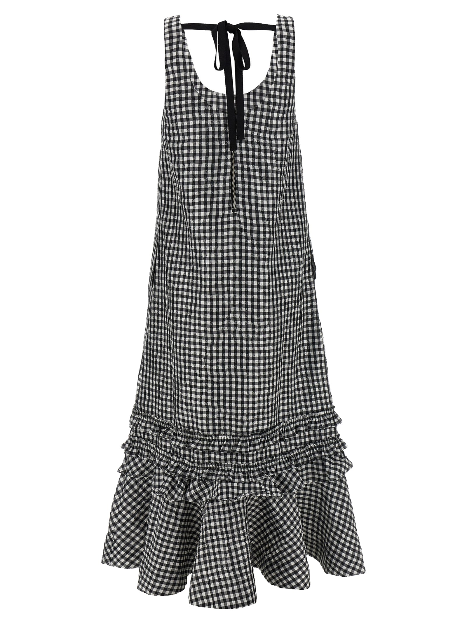 GANNI - GANNI - ’Crinkled Check Long’ dress - Women’s Clothing