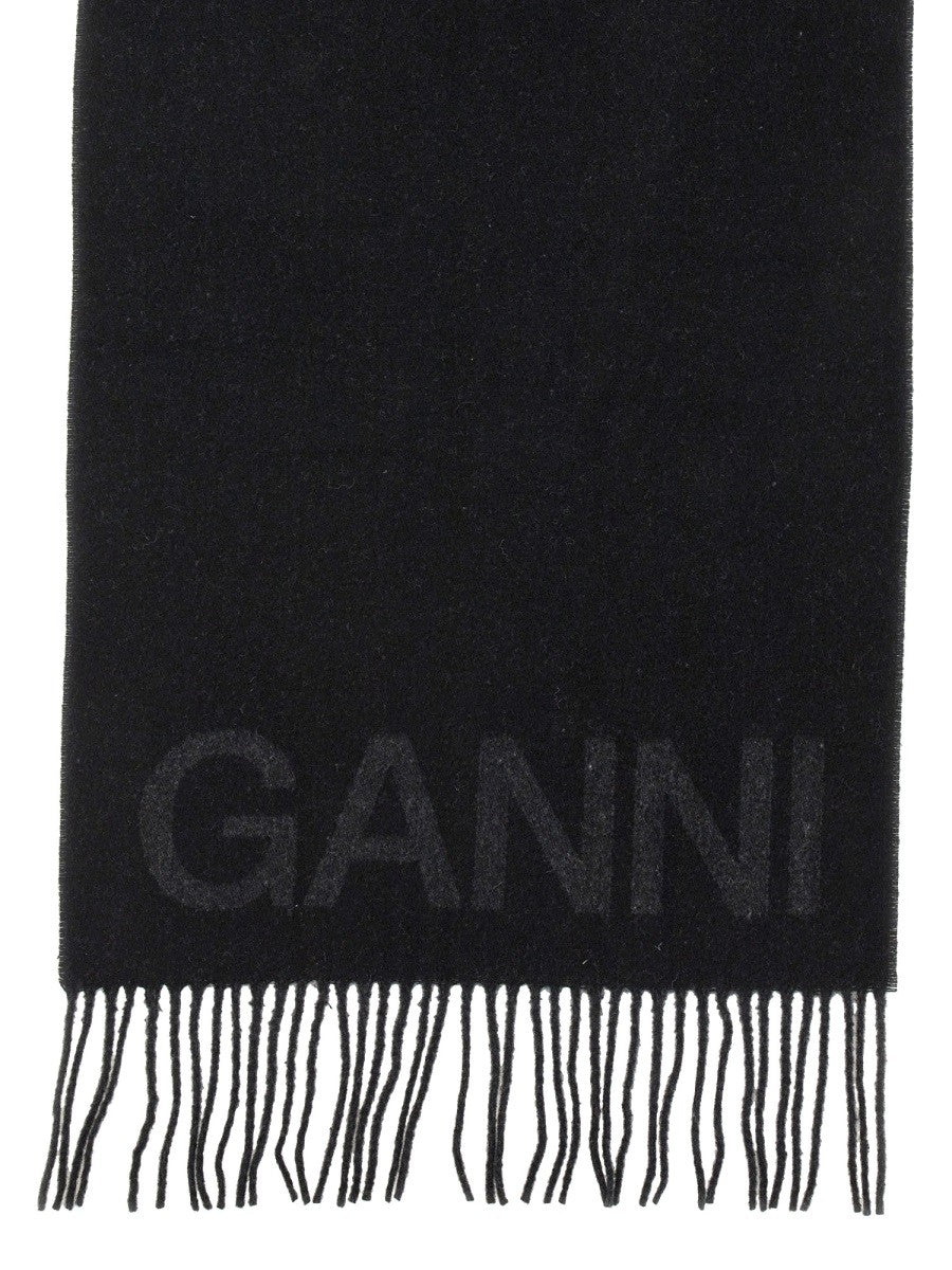 GANNI - Ganni Scarf With Logo - Women’s Accessories