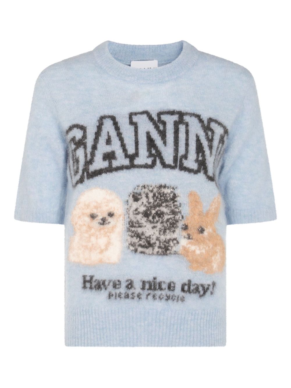 Ganni - GANNI Sweaters Clear Blue - Topwear