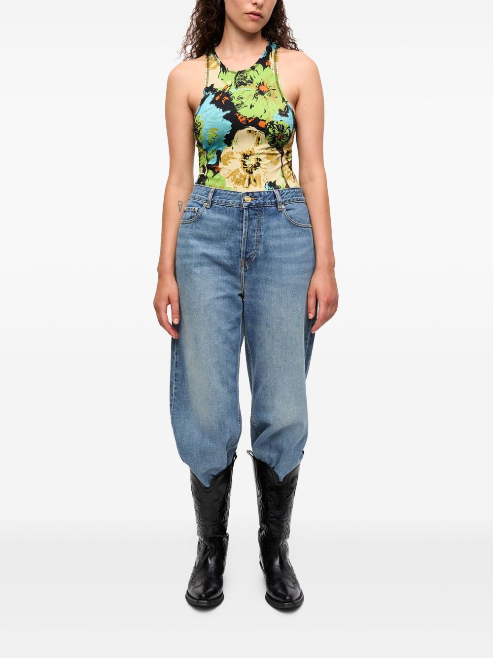 Ganni - Ganni floral-print Bodysuit - Women’s Tops
