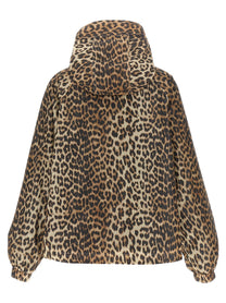 GANNI - GANNI - ’Leopard Print Nylon’ windbreaker - Women’s Outerwear