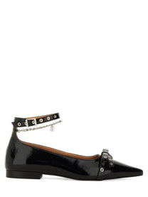 GANNI - Ganni Jewel Ballerina - Woman-&gt;FOOTWEAR-&gt;FLATS