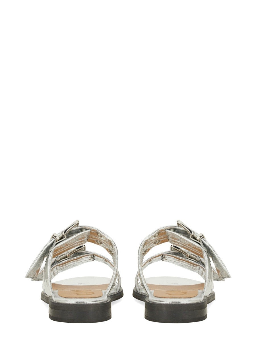 GANNI - Ganni Sandal With Buckle - Woman-&gt;FOOTWEAR-&gt;SANDALS