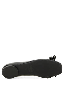 GANNI - Ganni Ballerina With Bow - Woman-&gt;FOOTWEAR-&gt;FLATS