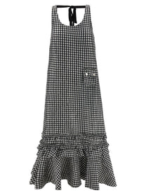 GANNI - GANNI - ’Crinkled Check Long’ dress - Women’s Clothing