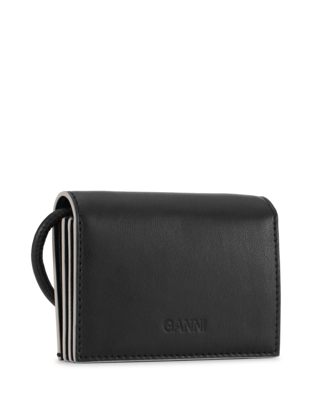 Ganni - Ganni Bou logo-plaque wallet - Clutches
